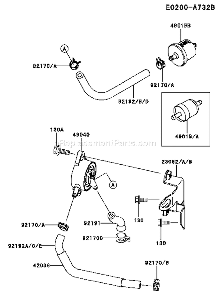 Page G Diagram and Parts List for FH641V BS33 Kawasaki Engine