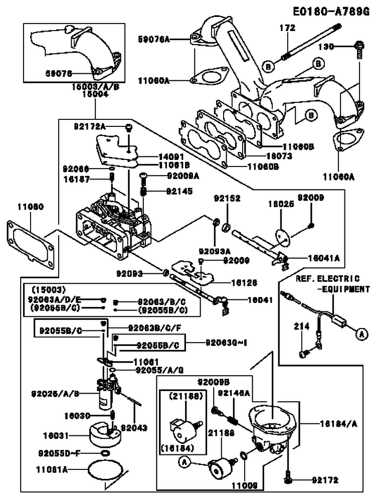 Page B Diagram and Parts List for FH641V FS05 Kawasaki Engine