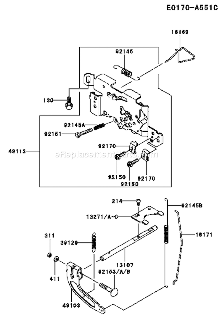 Page C Diagram and Parts List for FH641V FS05 Kawasaki Engine