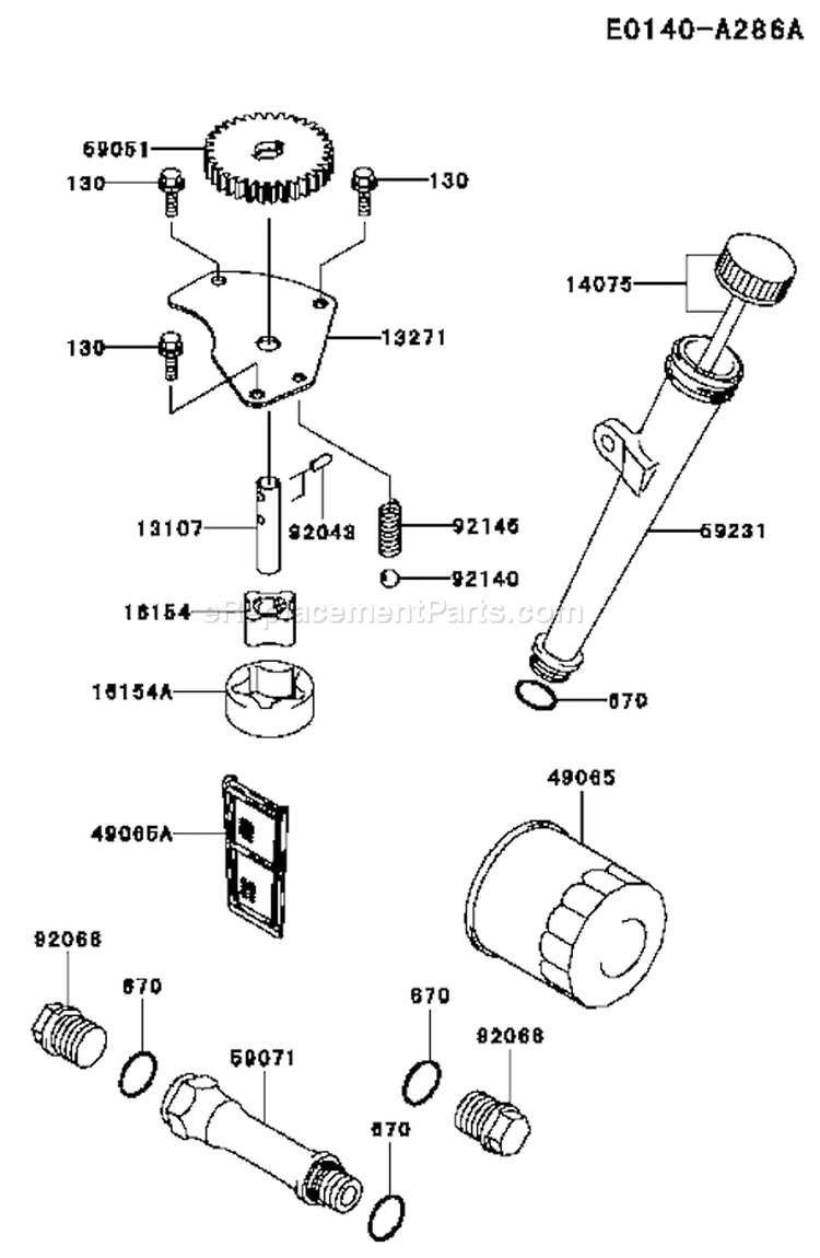 Page I Diagram and Parts List for FH641V FS50 Kawasaki Engine