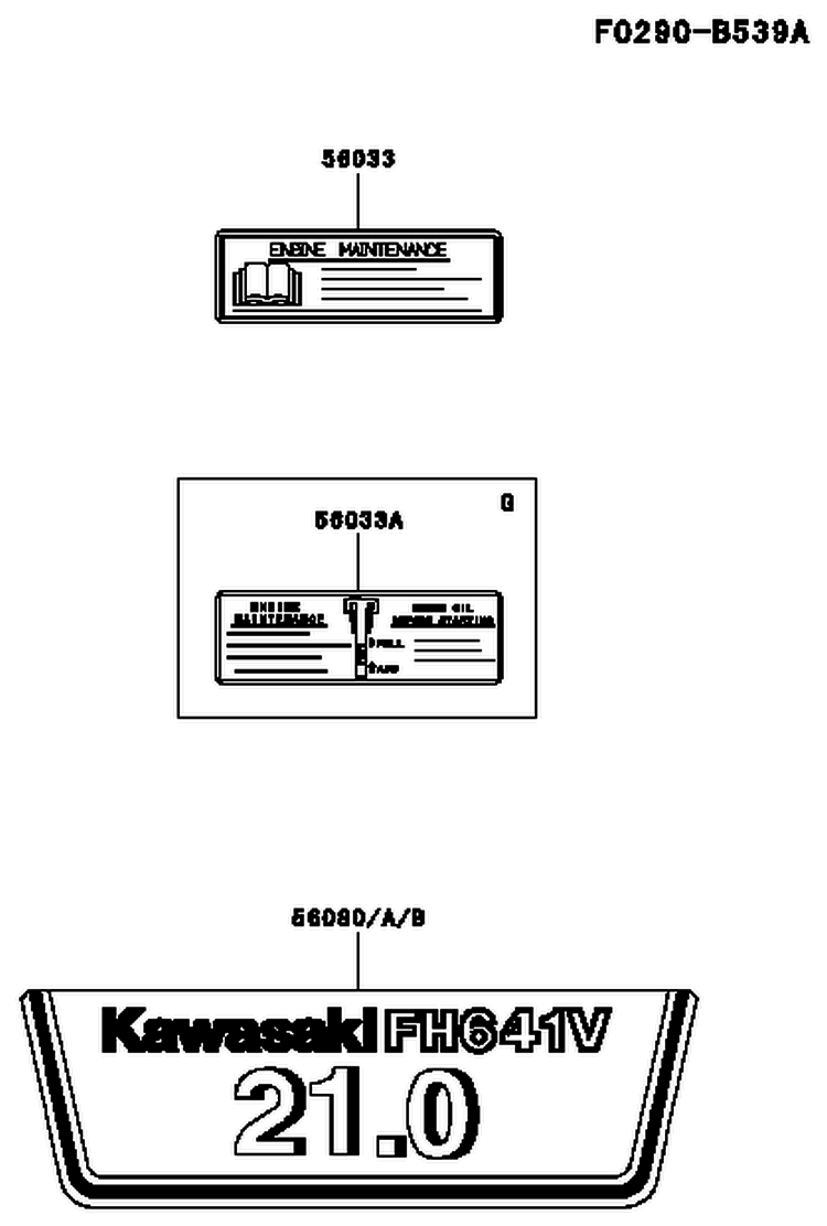 Page H Diagram and Parts List for FH641V GS09 Kawasaki Engine