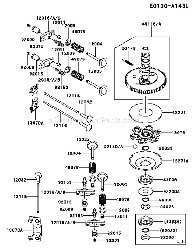 Page L Diagram and Parts List for FH641V ES22 Kawasaki Engine