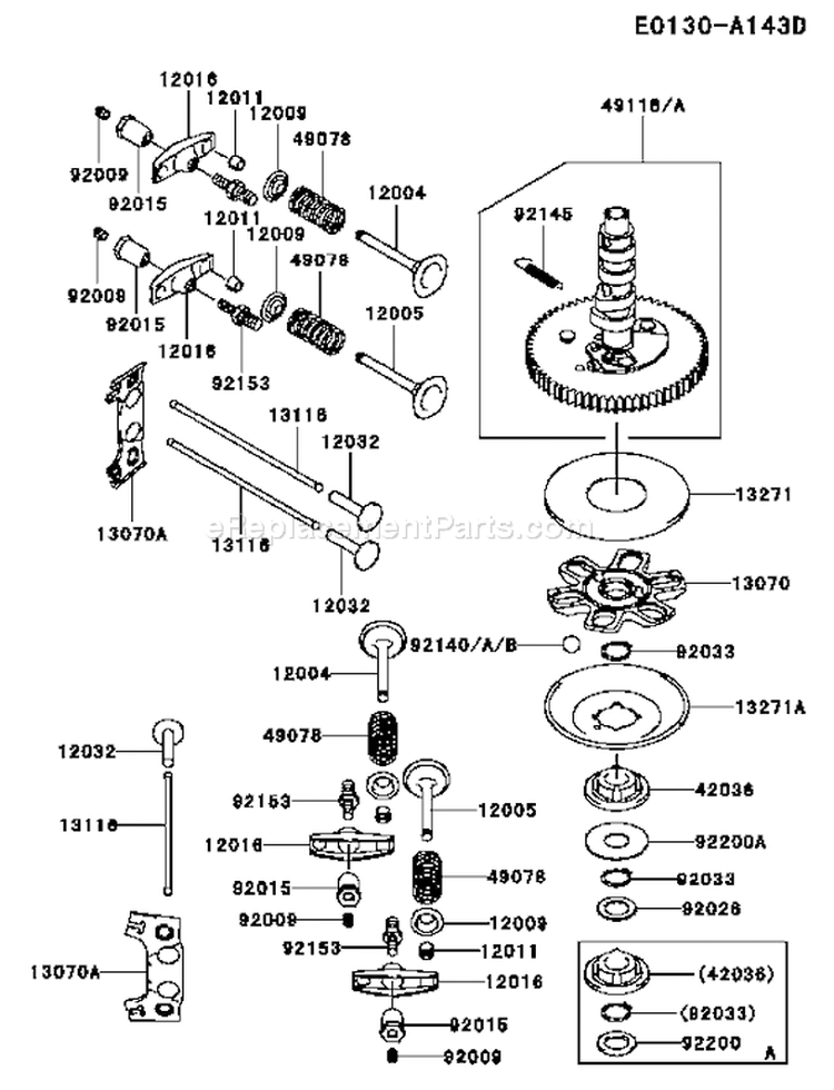 Page L Diagram and Parts List for FH601V BS33 Kawasaki Engine