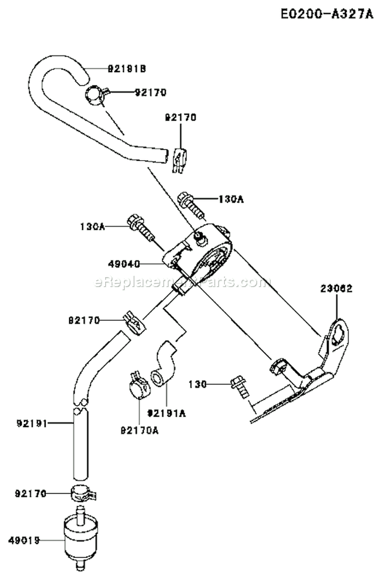 Page G Diagram and Parts List for FH680D AS01 Kawasaki Engine