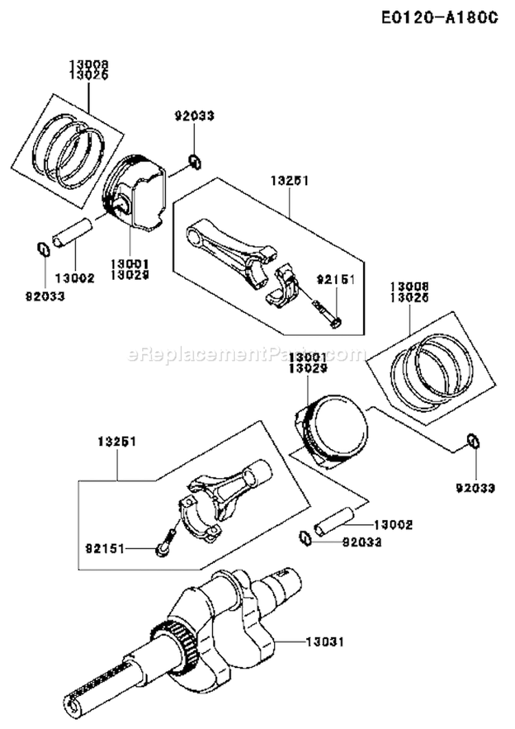 Page K Diagram and Parts List for FH680D AS05 Kawasaki Engine
