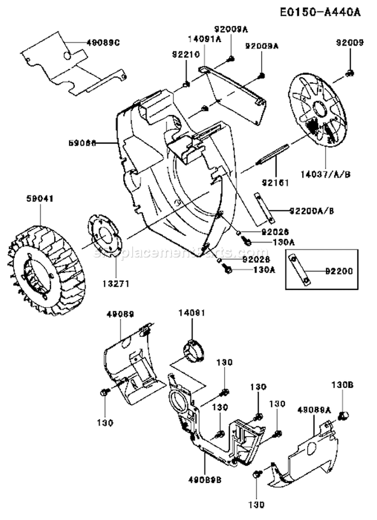 Page D Diagram and Parts List for FH680D AS05 Kawasaki Engine