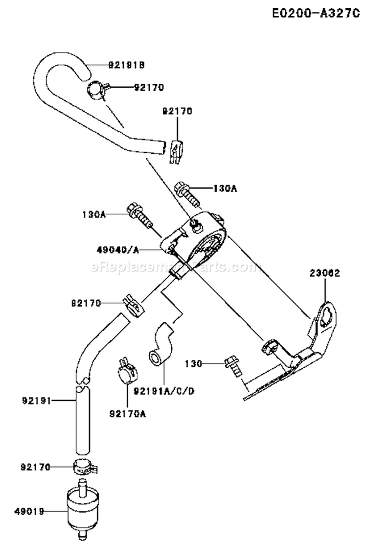 Page G Diagram and Parts List for FH680D AS05 Kawasaki Engine