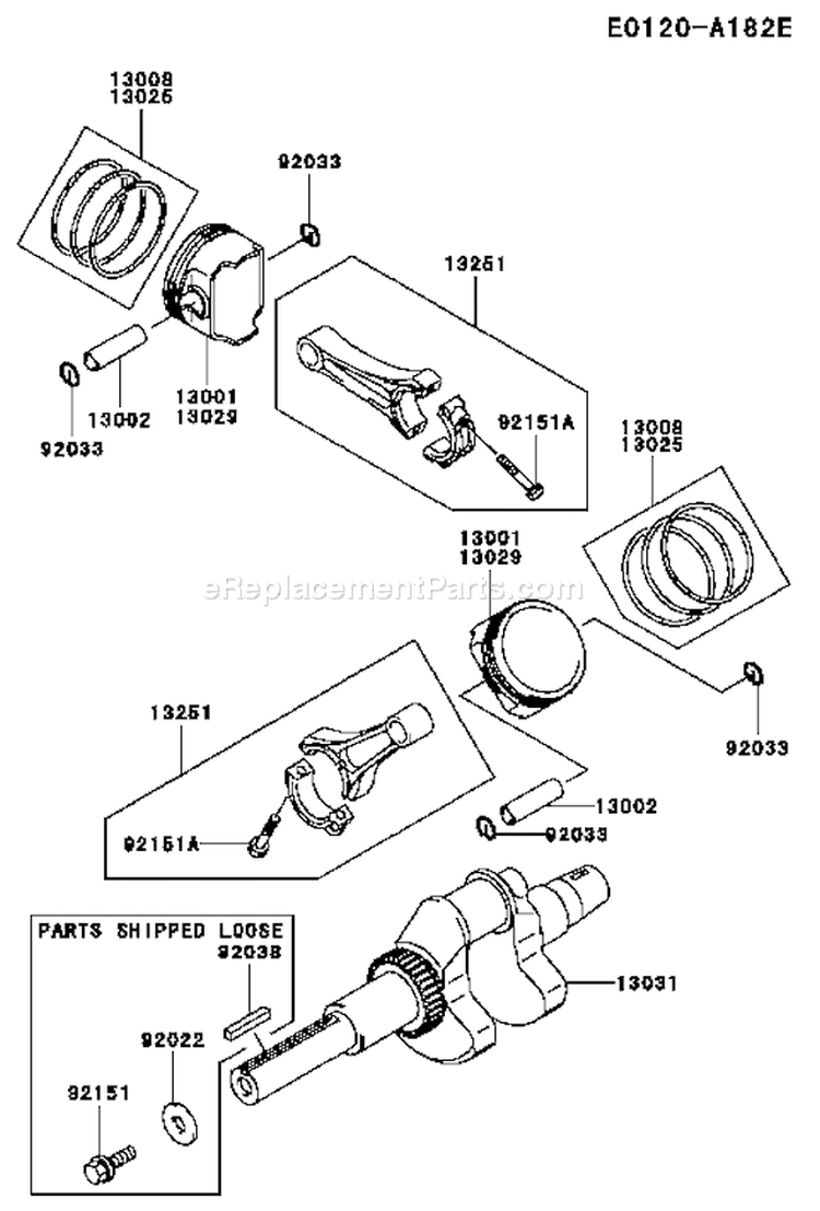 Page J Diagram and Parts List for FH680D BS08 Kawasaki Engine