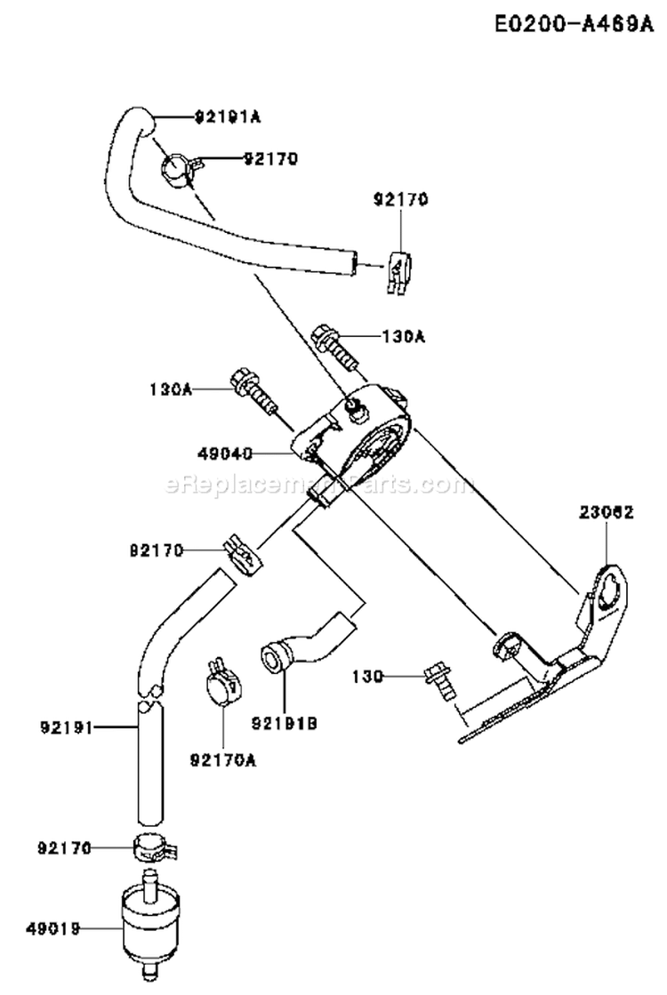 Page G Diagram and Parts List for FH680D BS08 Kawasaki Engine