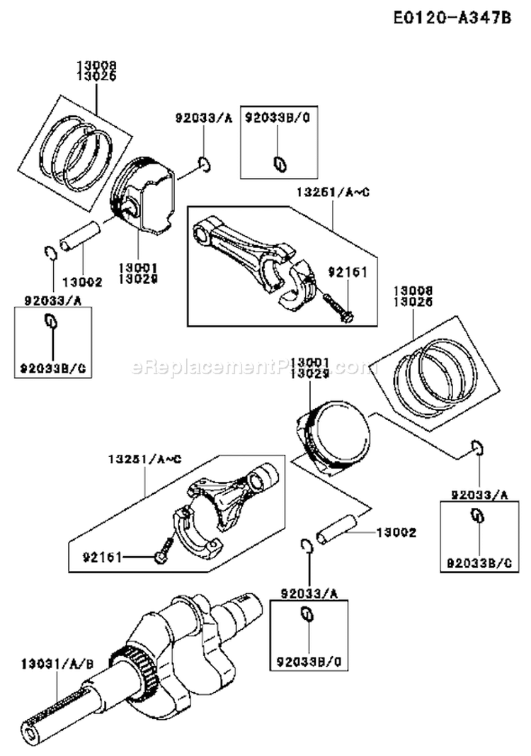 Page J Diagram and Parts List for FH680D DS01 Kawasaki Engine