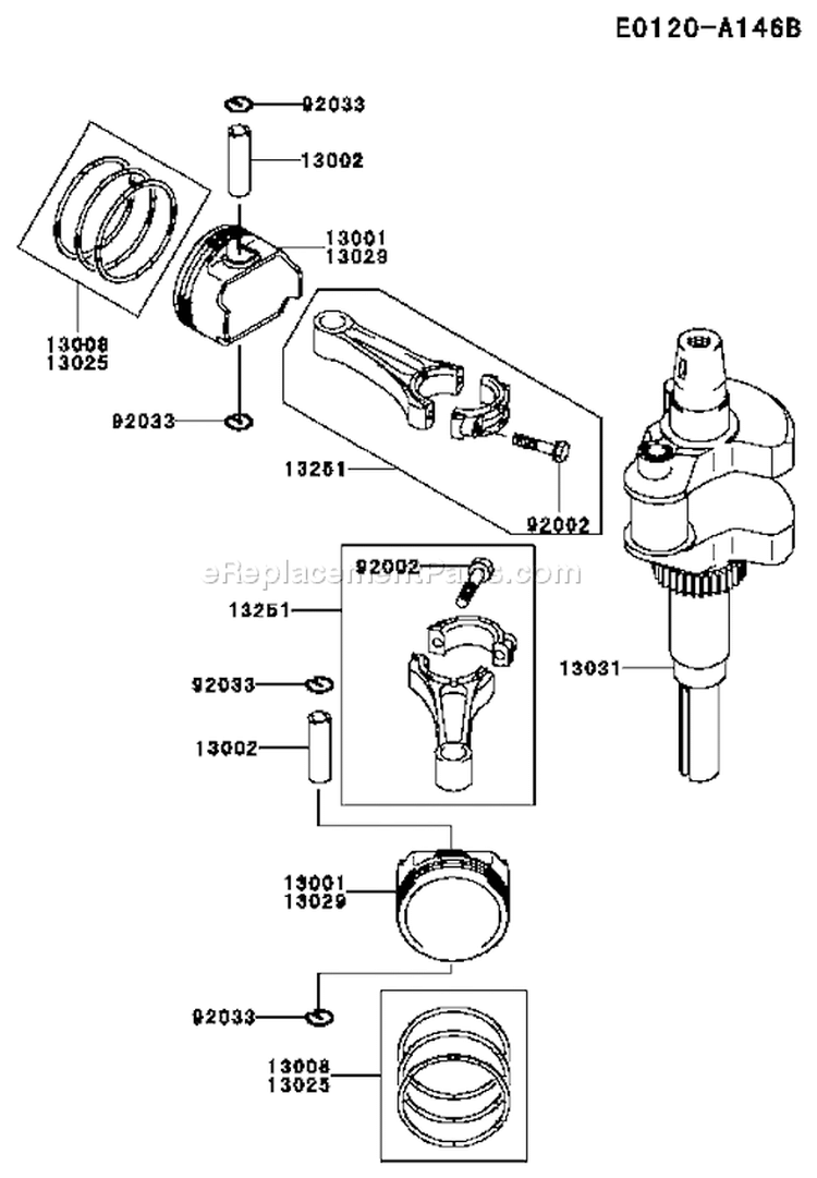 Page J Diagram and Parts List for FH680V AS17 Kawasaki Engine