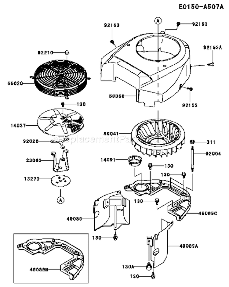 Page D Diagram and Parts List for FH680V AS26 Kawasaki Engine