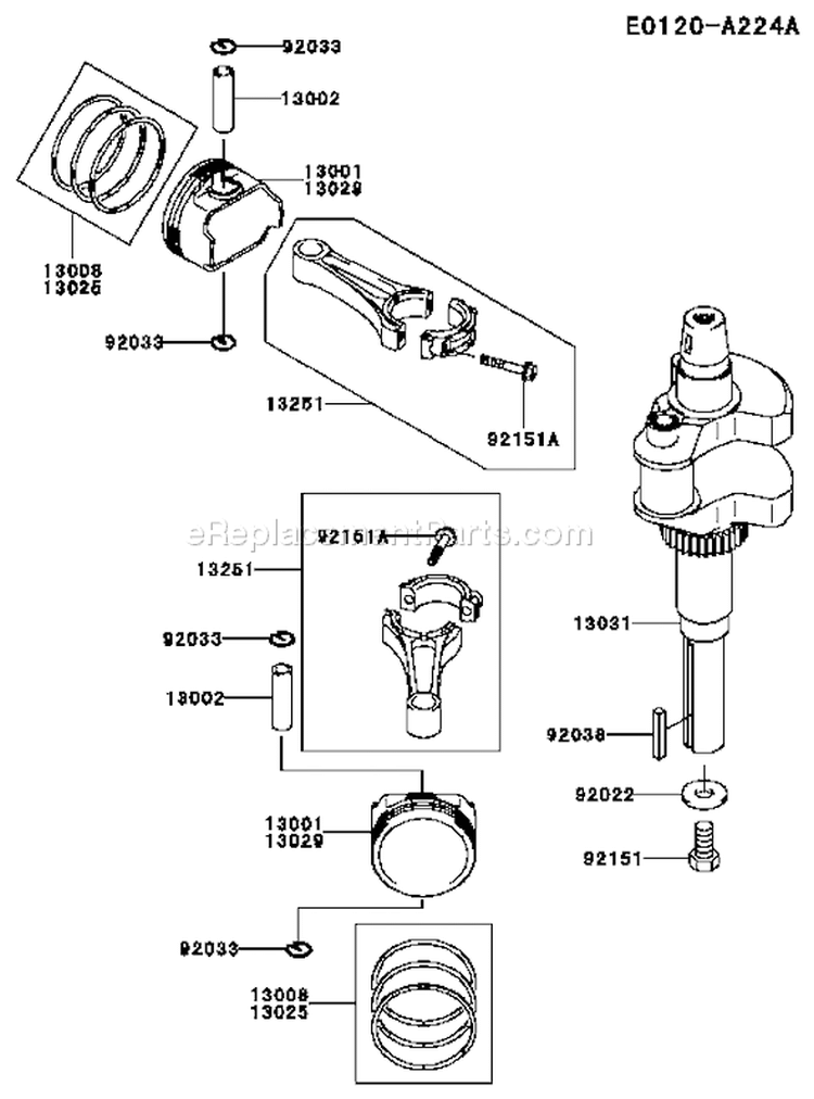 Page J Diagram and Parts List for FH680V AS29 Kawasaki Engine