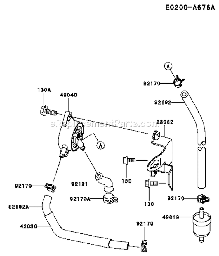 Page G Diagram and Parts List for FH680V AS37 Kawasaki Engine