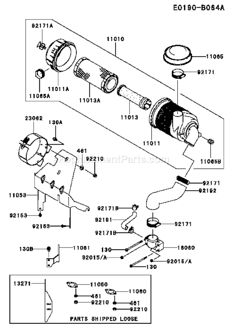 Page A Diagram and Parts List for FH680V AS40 Kawasaki Engine