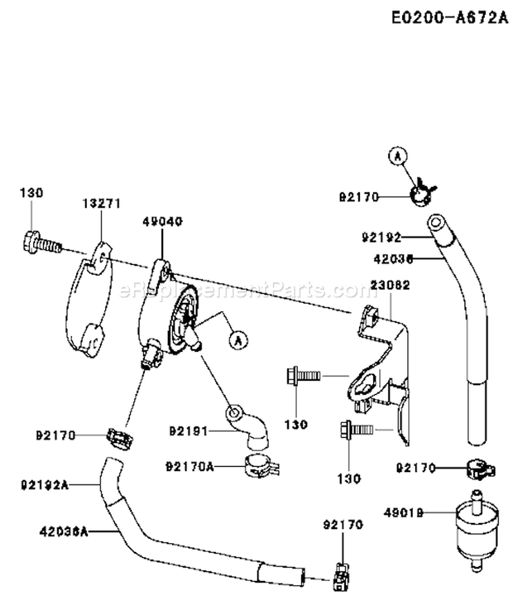 Page G Diagram and Parts List for FH680V AS40 Kawasaki Engine
