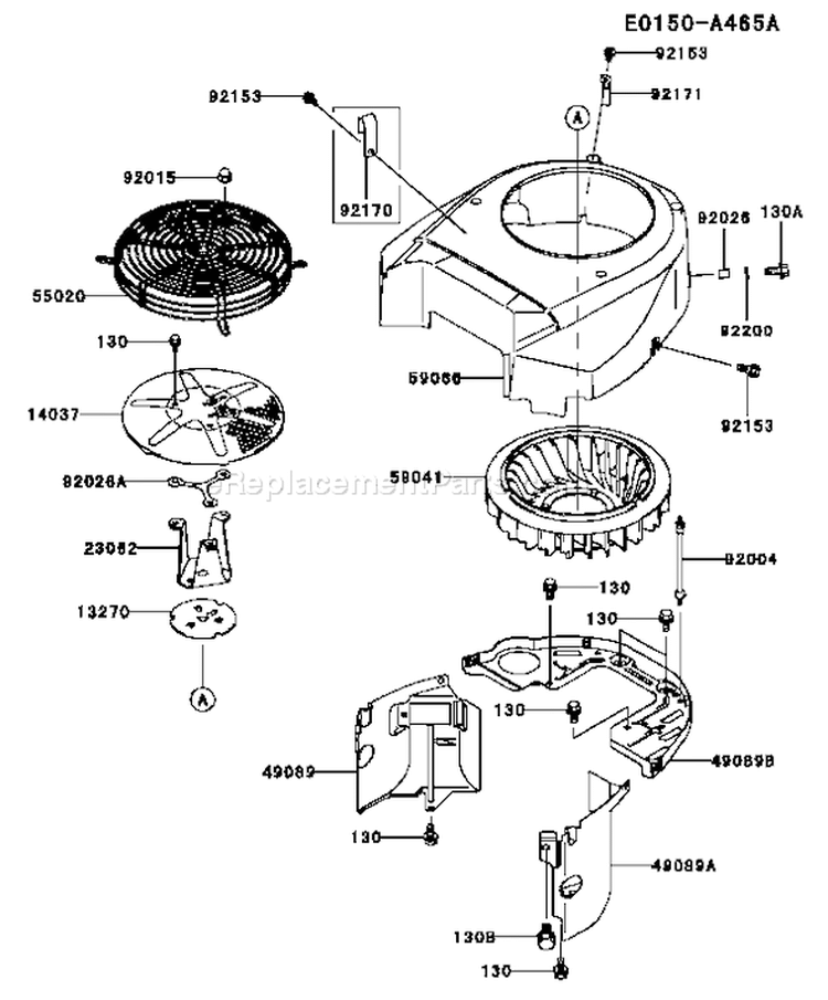 Page D Diagram and Parts List for FH680V BS16 Kawasaki Engine