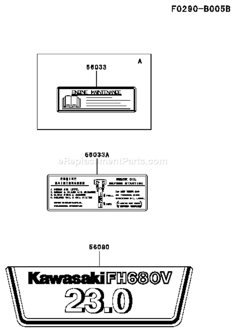 Page H Diagram and Parts List for FH680V BS18 Kawasaki Engine