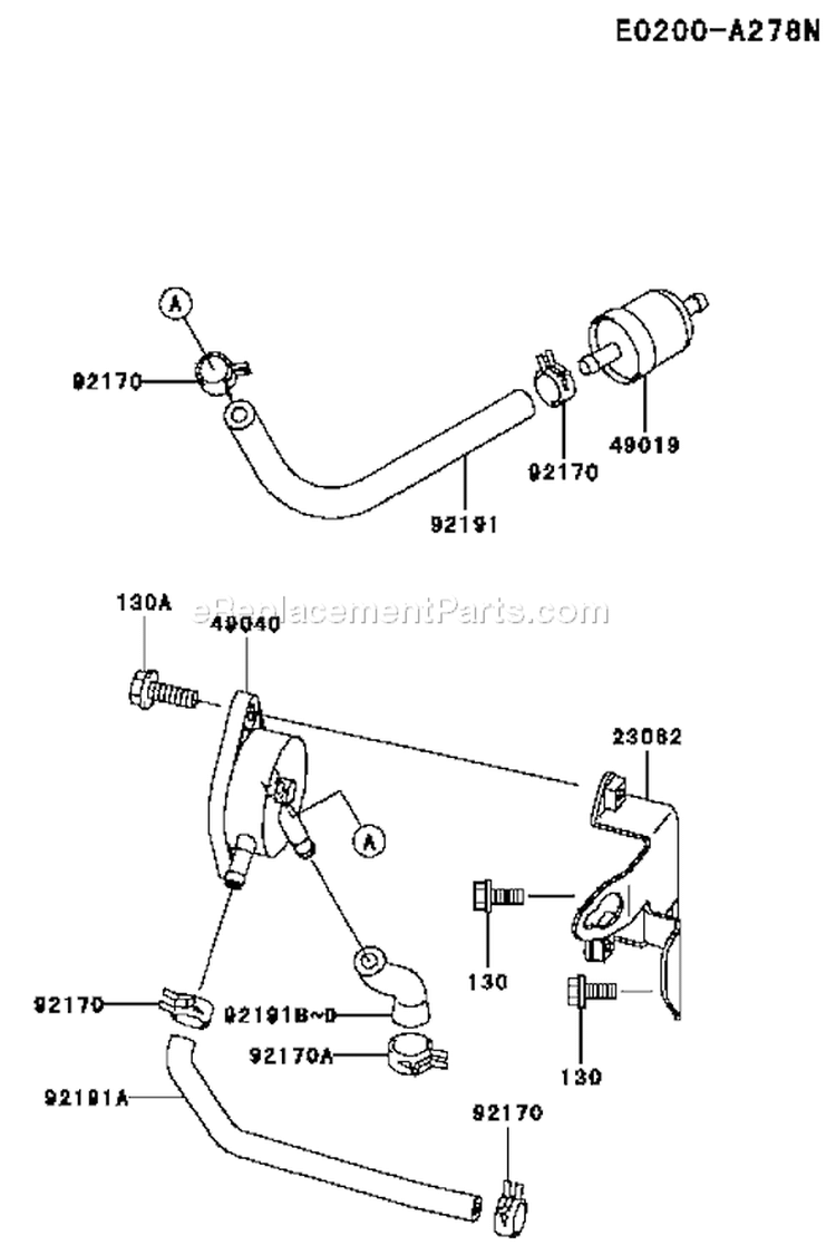 Page G Diagram and Parts List for FH680V BS19 Kawasaki Engine