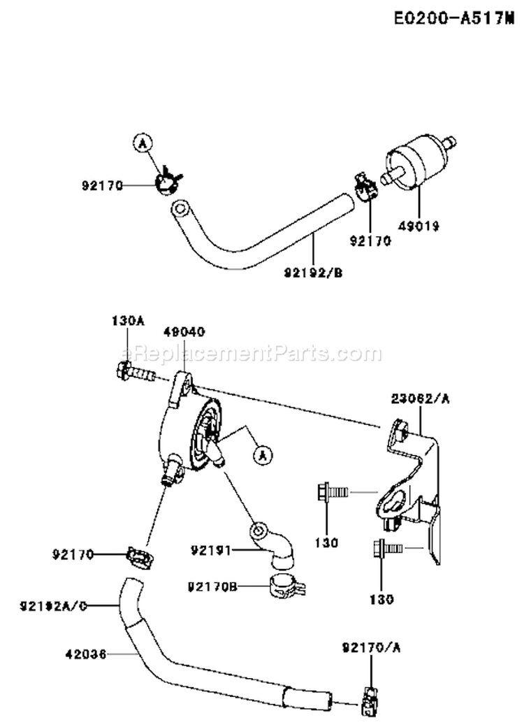 Page G Diagram and Parts List for FH680V AS36 Kawasaki Engine