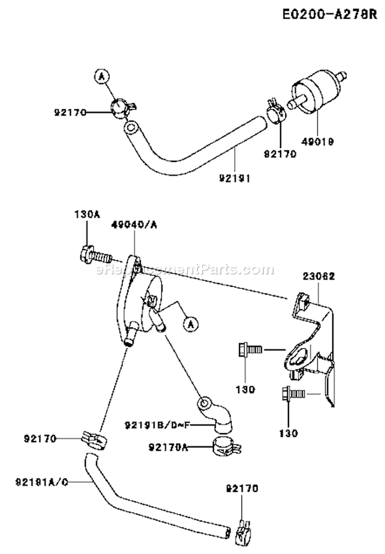 Page G Diagram and Parts List for FH680V BS04 Kawasaki Engine