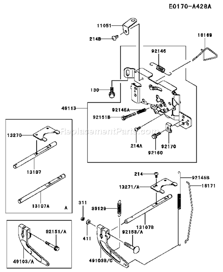 Page C Diagram and Parts List for FH641V AS05 Kawasaki Engine