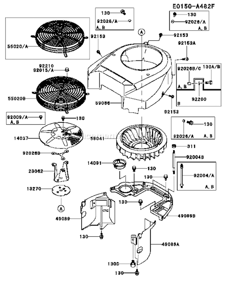 Page D Diagram and Parts List for FH641V AS05 Kawasaki Engine