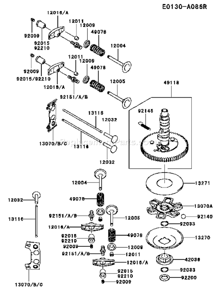 Page L Diagram and Parts List for FH641V CS09 Kawasaki Engine