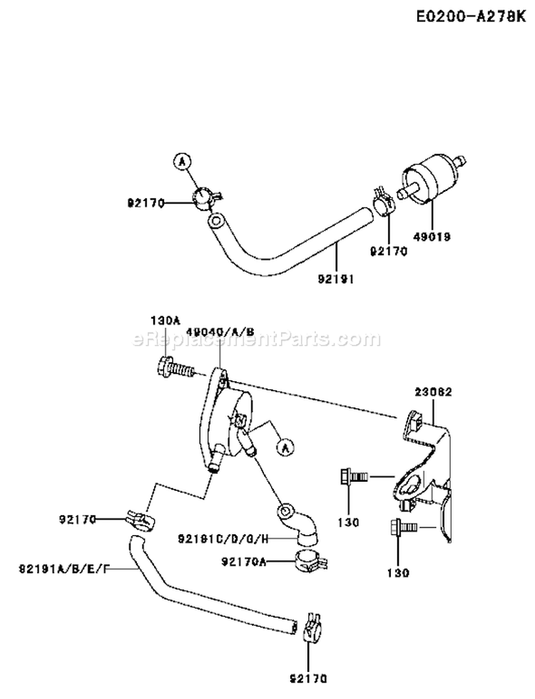 Page G Diagram and Parts List for FH601V DS06 Kawasaki Engine