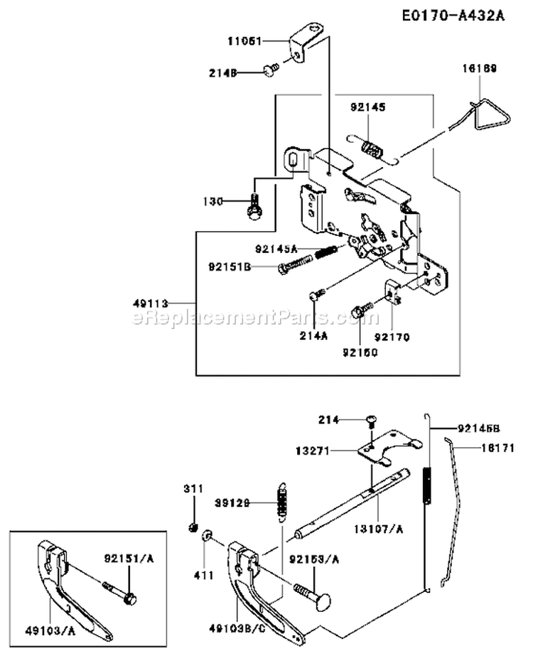 Page C Diagram and Parts List for FH601V AS13 Kawasaki Engine