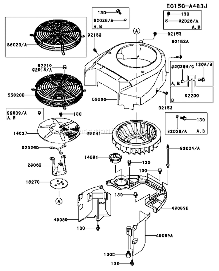 Page D Diagram and Parts List for FH680V AS06 Kawasaki Engine