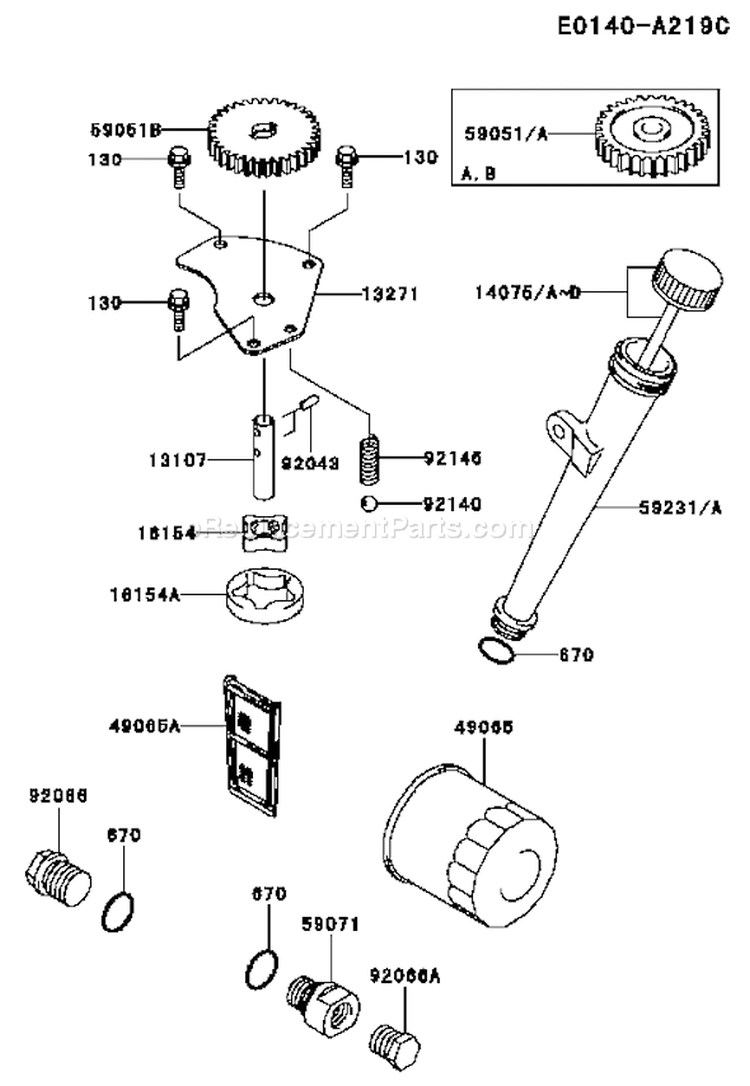 Page I Diagram and Parts List for FH680V AS13 Kawasaki Engine