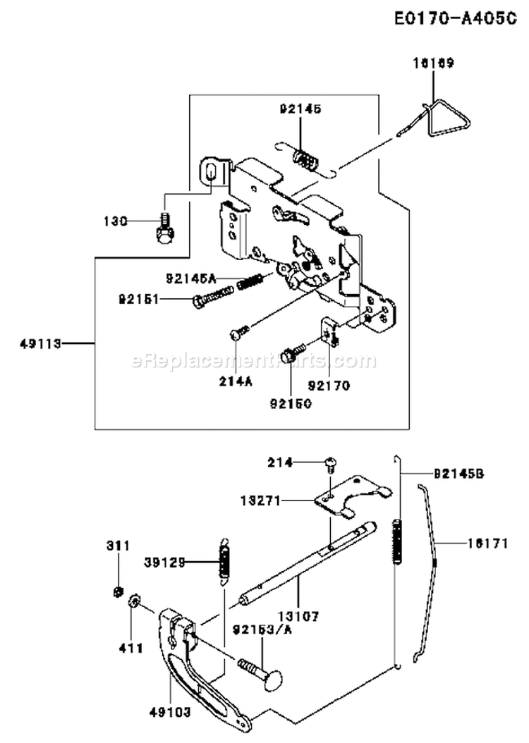 Page C Diagram and Parts List for FH601V DS12 Kawasaki Engine
