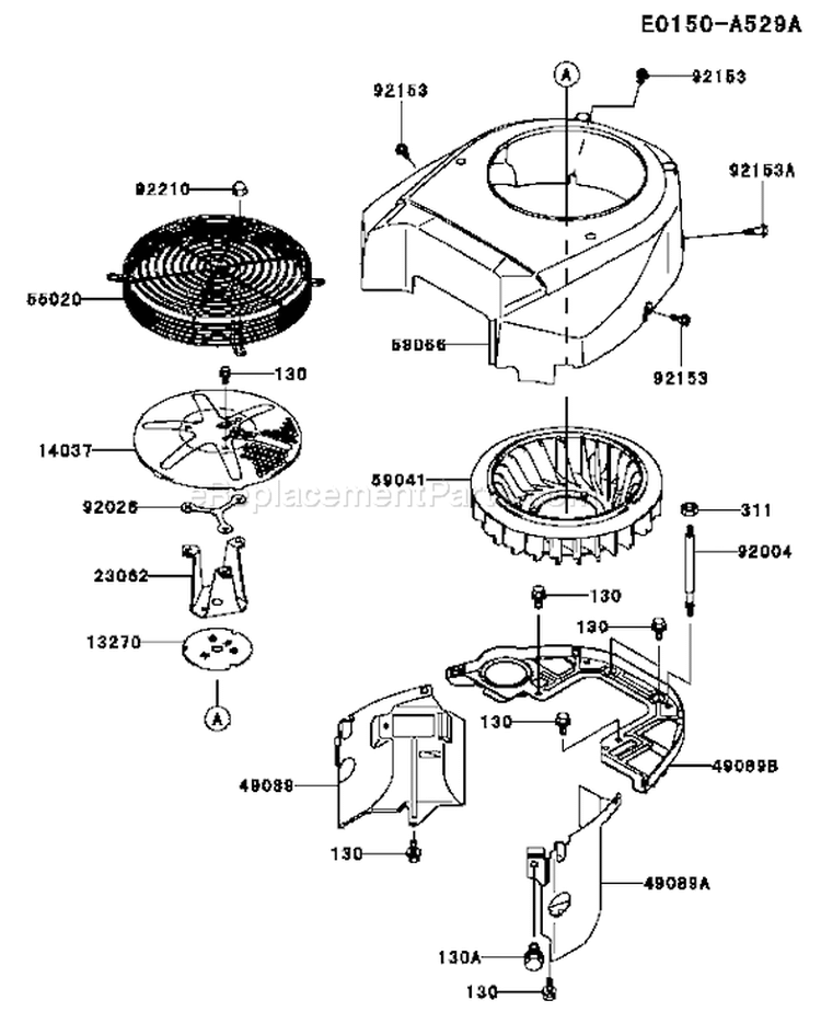 Page D Diagram and Parts List for FH680V AS32 Kawasaki Engine