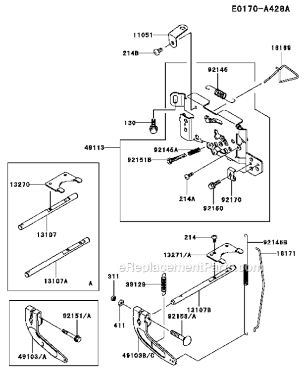 Control_Equipment Diagram and Parts List for FH680V-DS05  Kawasaki Engine