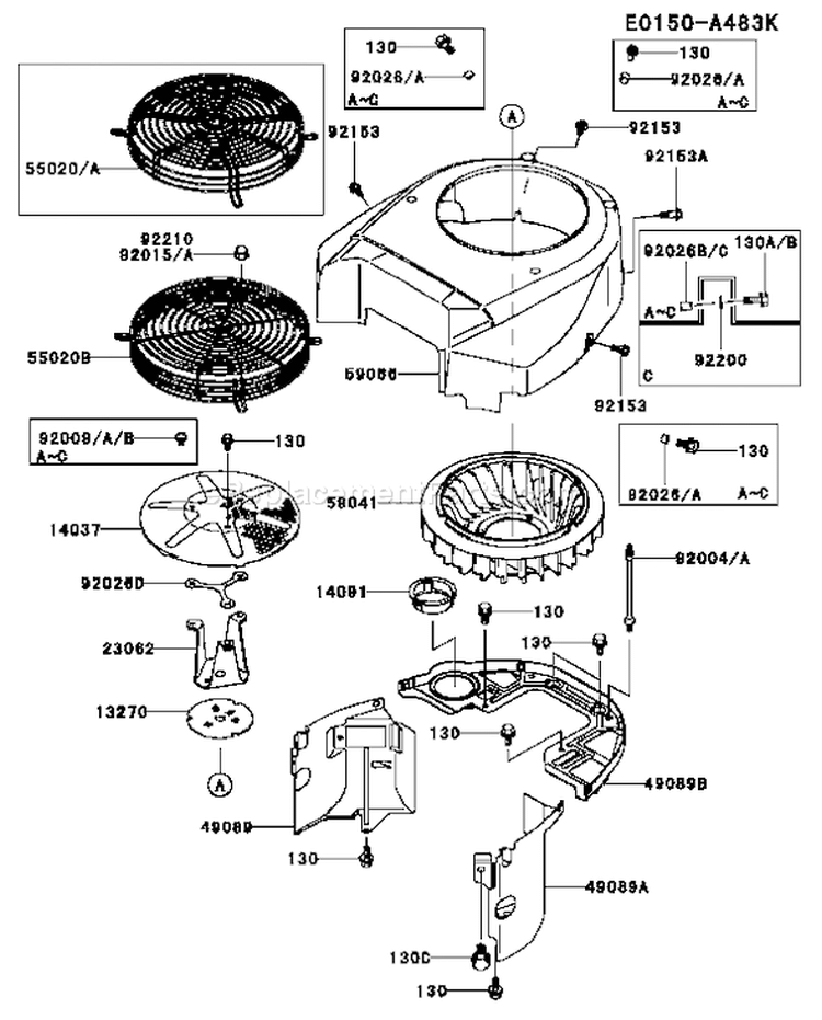 Page D Diagram and Parts List for FH680V AS07 Kawasaki Engine