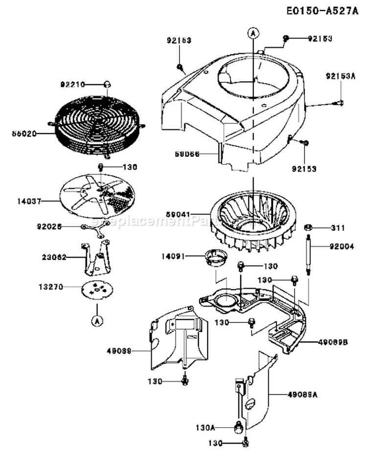 Page D Diagram and Parts List for FH601V GS06 Kawasaki Engine