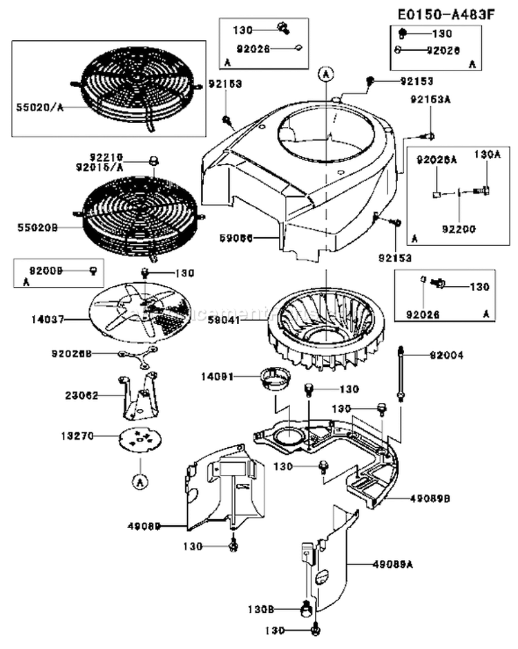 Page D Diagram and Parts List for FH641V BS13 Kawasaki Engine