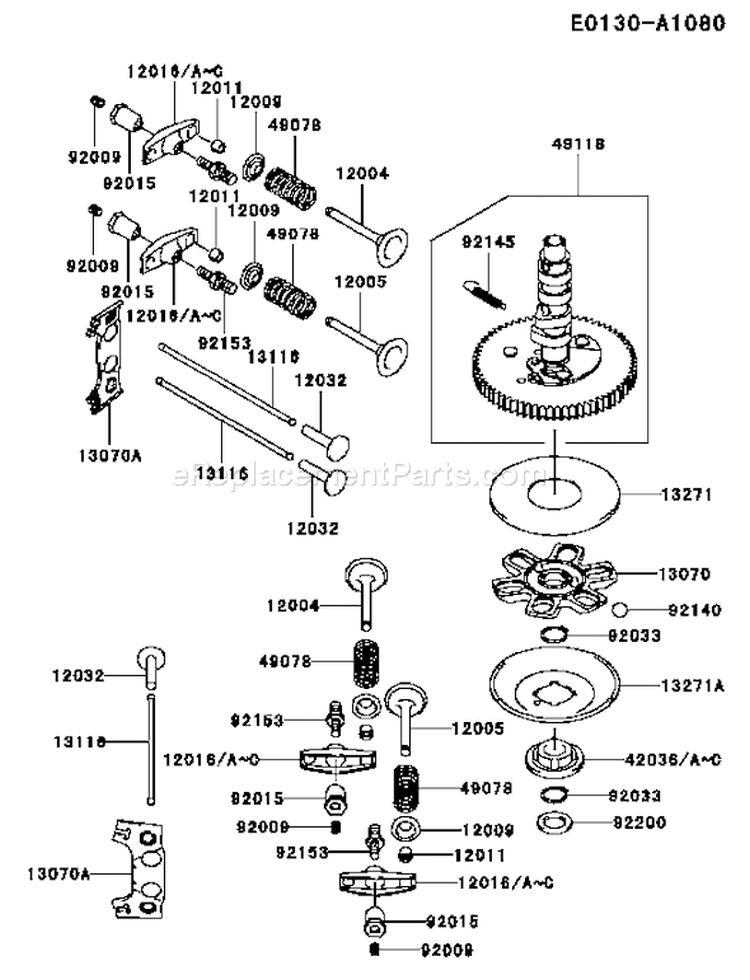 Page L Diagram and Parts List for FH680V CS22 Kawasaki Engine