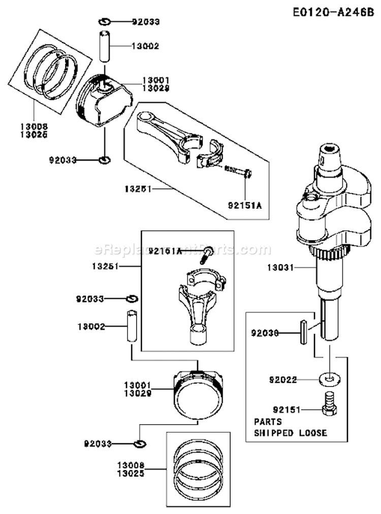 Page J Diagram and Parts List for FH641V DS05 Kawasaki Engine