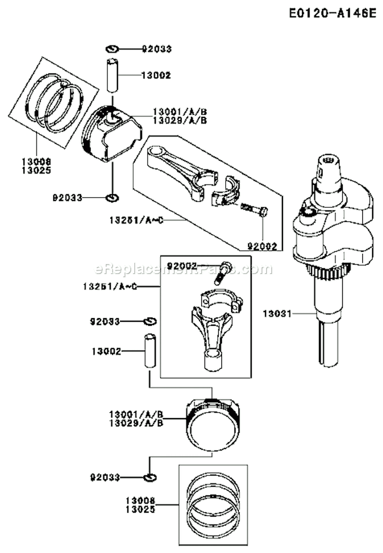 Page J Diagram and Parts List for FH680V ES09 Kawasaki Engine