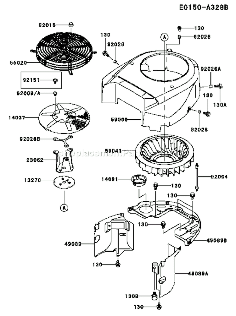 Page D Diagram and Parts List for FH680V ES09 Kawasaki Engine