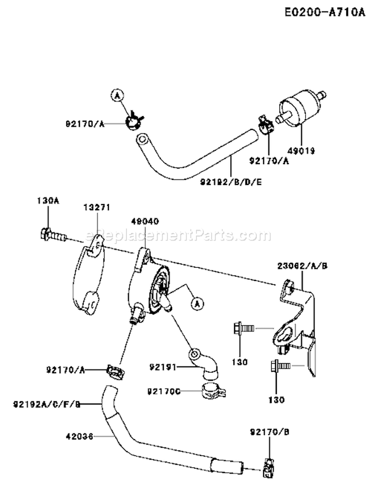 Page G Diagram and Parts List for FH680V DS21 Kawasaki Engine