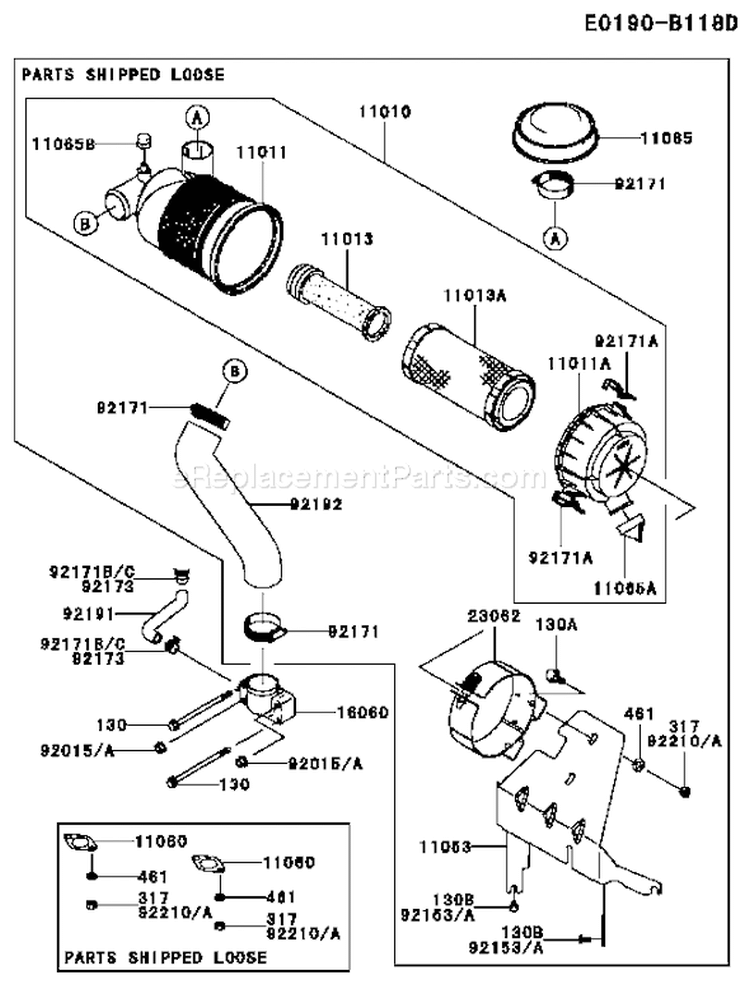 Page A Diagram and Parts List for FH680V DS27 Kawasaki Engine