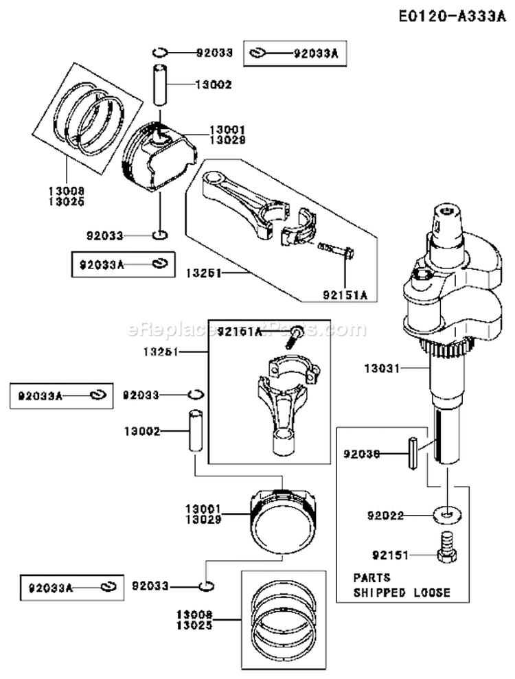 Page J Diagram and Parts List for FH680V FS06 Kawasaki Engine
