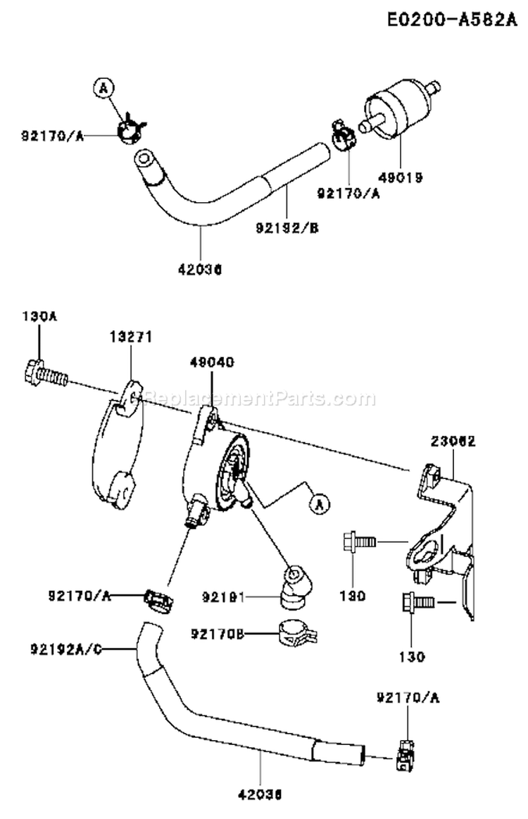 Page G Diagram and Parts List for FH680V FS08 Kawasaki Engine