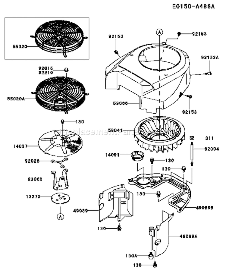 Page D Diagram and Parts List for FH601V AS23 Kawasaki Engine