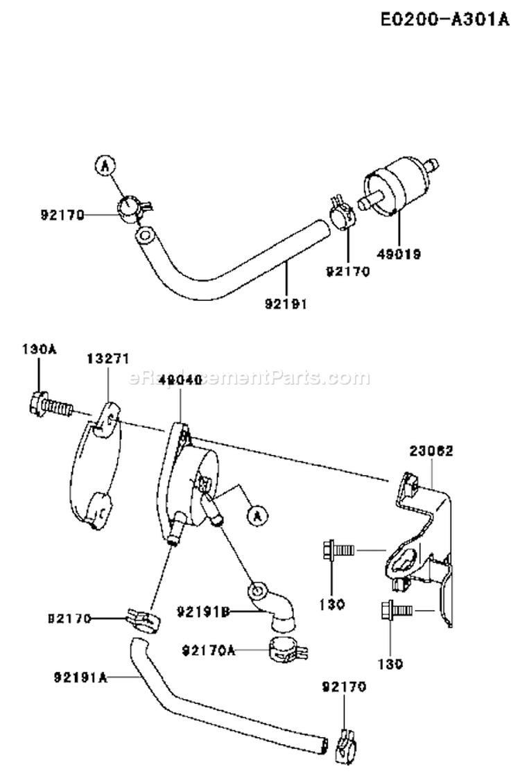 Page G Diagram and Parts List for FH601V GS06 Kawasaki Engine