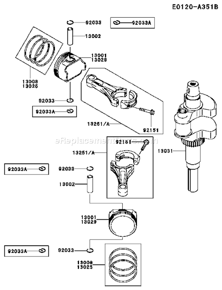 Page J Diagram and Parts List for FH641V DS10 Kawasaki Engine