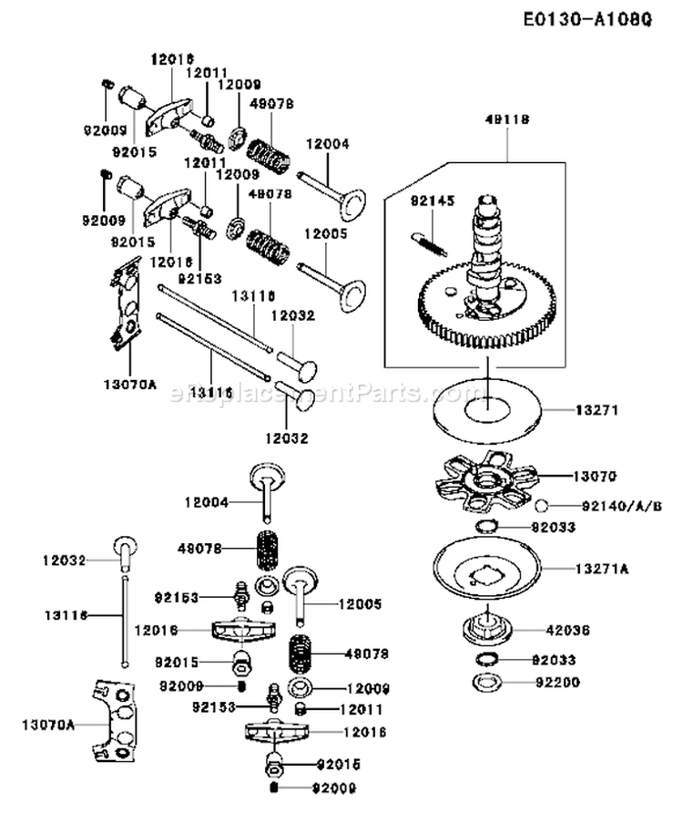 Page L Diagram and Parts List for FH680V HS07 Kawasaki Engine